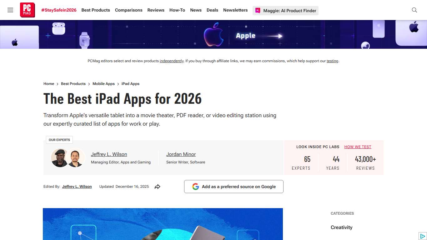 The Best iPad Apps for 2026 | PCMag