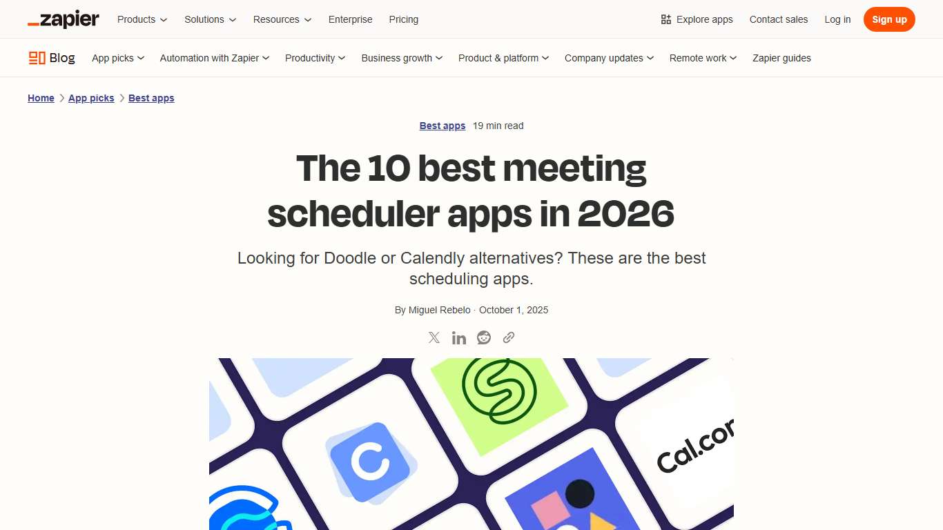 The 10 best meeting scheduler apps in 2026 | Zapier