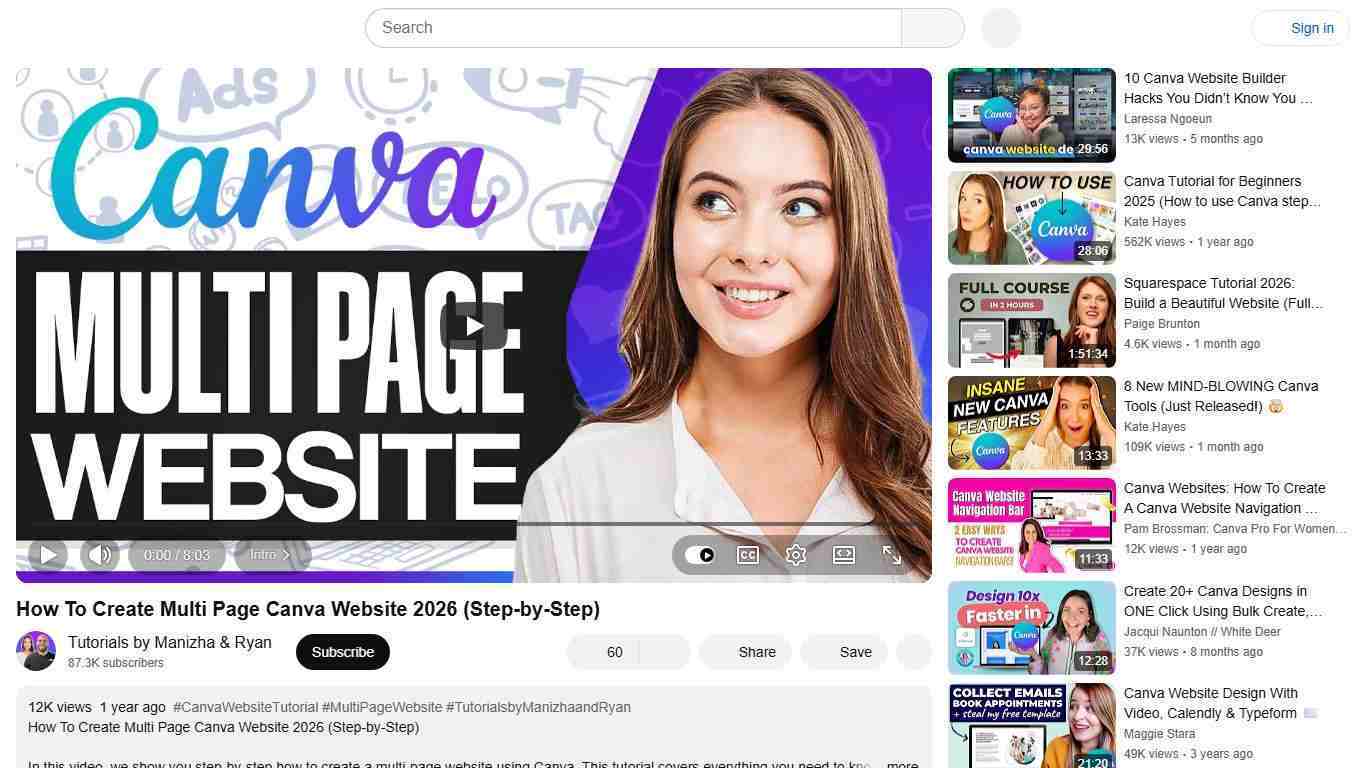 How To Create Multi Page Canva Website 2026 (Step-by-Step) - YouTube